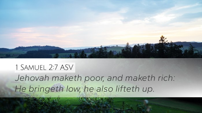 1 Samuel 2:7 ASV Bible Verse Image