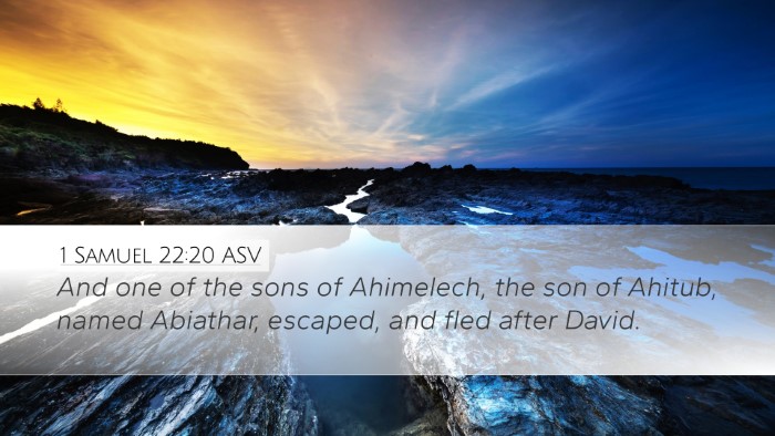 1 Samuel 22:20 ASV Bible Verse Image
