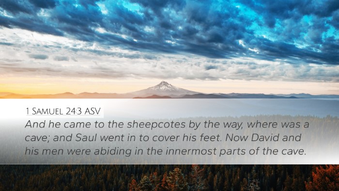 1 Samuel 24:3 ASV Bible Verse Image