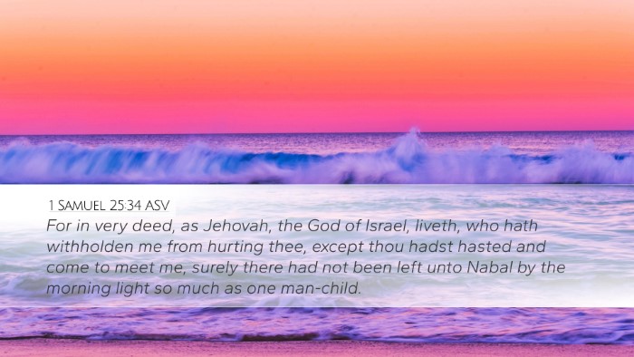 1 Samuel 25:34 ASV Bible Verse Image