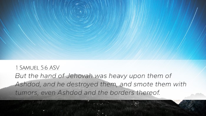 1 Samuel 5:6 ASV Bible Verse Image