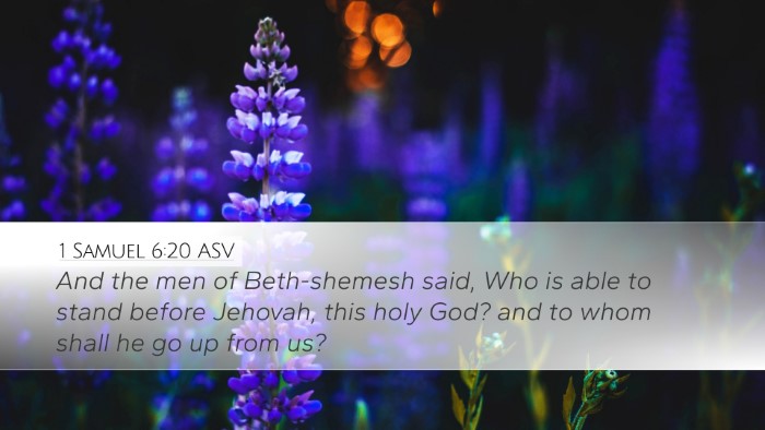 1 Samuel 6:20 ASV Bible Verse Image