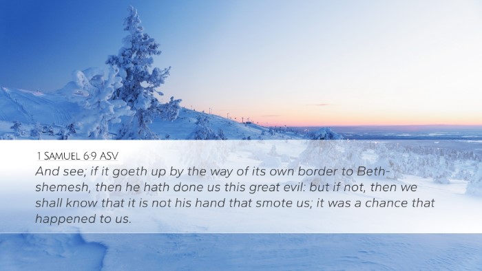 1 Samuel 6:9 ASV Bible Verse Image