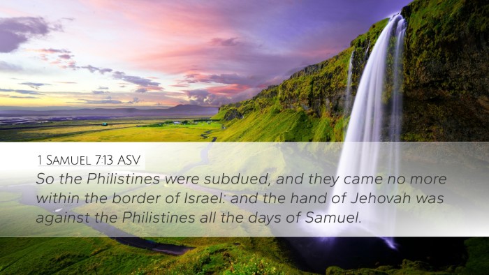 1 Samuel 7:13 ASV Bible Verse Image