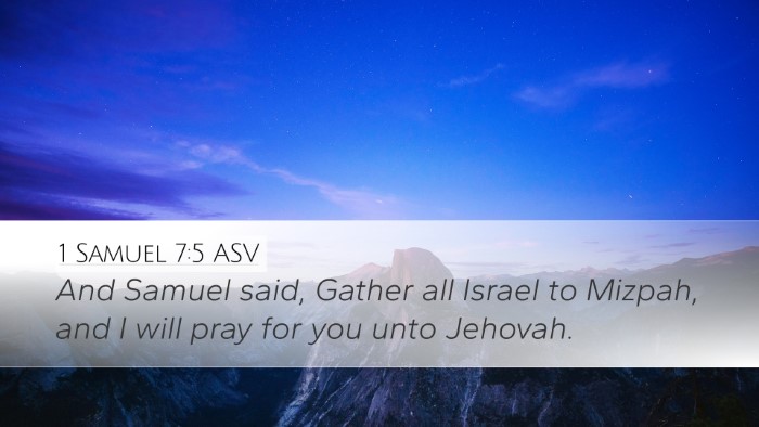 1 Samuel 7:5 ASV Bible Verse Image