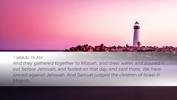 1 Samuel 7:6 ASV Bible Verse Image