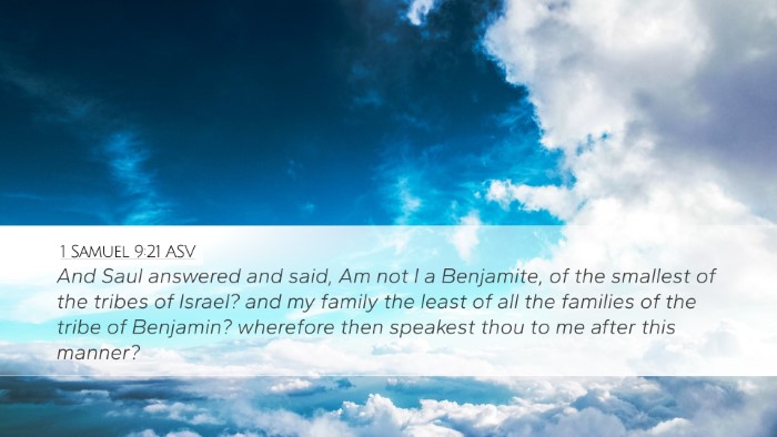 1 Samuel 9:21 ASV Bible Verse Image