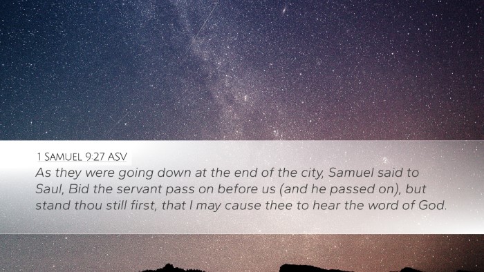 1 Samuel 9:27 ASV Bible Verse Image