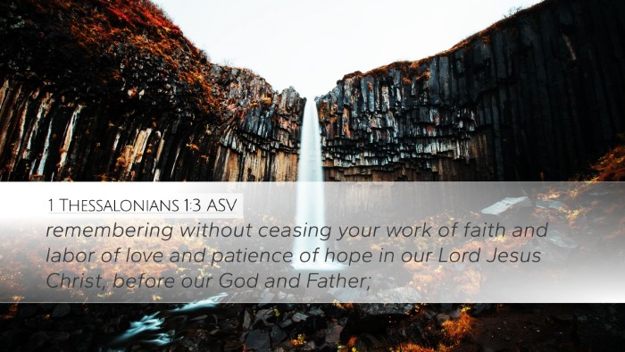 1 Thessalonians 1:3 ASV Bible Verse Image