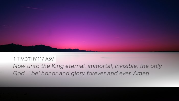 1 Timothy 1:17 ASV Bible Verse Image