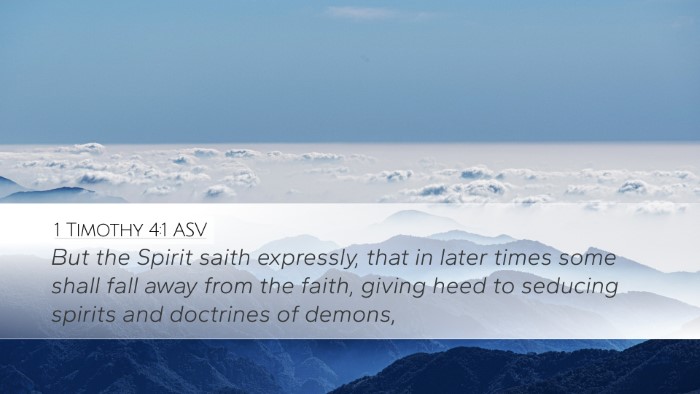 1 Timothy 4:1 ASV Bible Verse Image