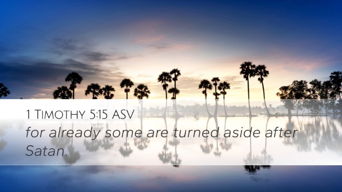 1 Timothy 5:15 ASV Bible Verse Image