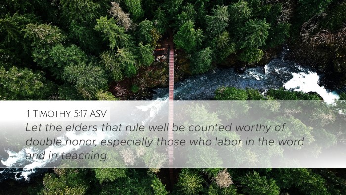 1 Timothy 5:17 ASV Bible Verse Image