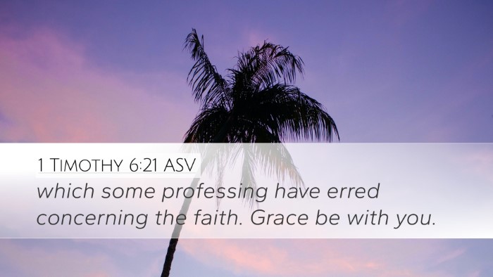 1 Timothy 6:21 ASV Bible Verse Image
