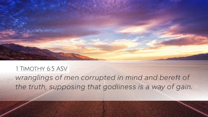 1 Timothy 6:5 ASV Bible Verse Image