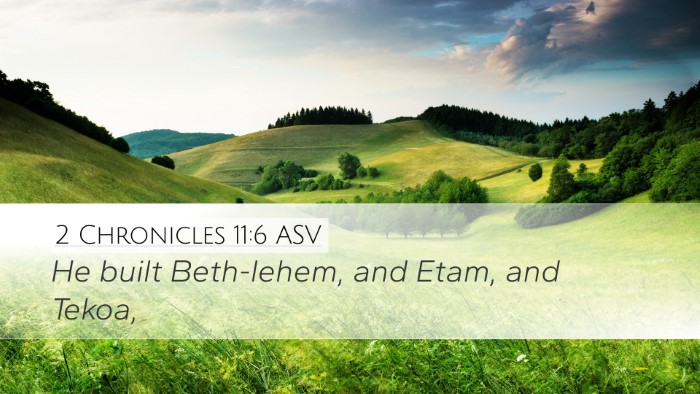 2 Chronicles 11:6 ASV Bible Verse Image