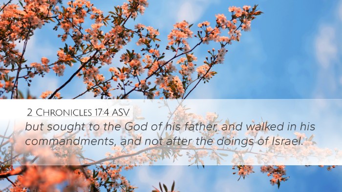 2 Chronicles 17:4 ASV Desktop Wallpaper - but sought to the God of his father, and walked - Desktop Bible Verse Wallpaper