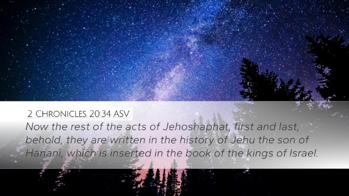 2 Chronicles 20:34 ASV Bible Verse Image