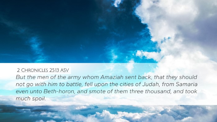 2 Chronicles 25:13 ASV Bible Verse Image