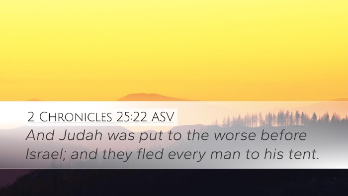 2 Chronicles 25:22 ASV Bible Verse Image