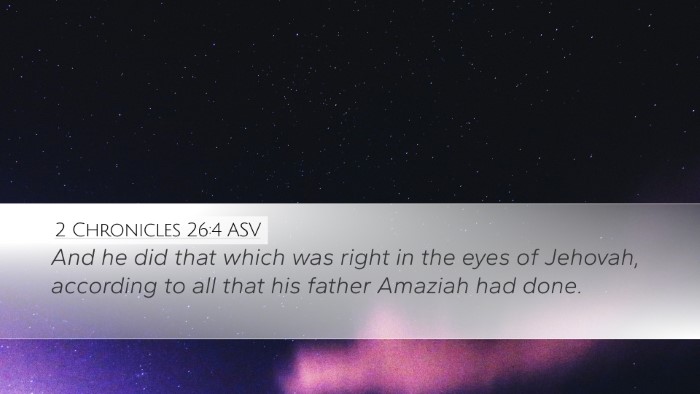 2 Chronicles 26:4 ASV Bible Verse Image