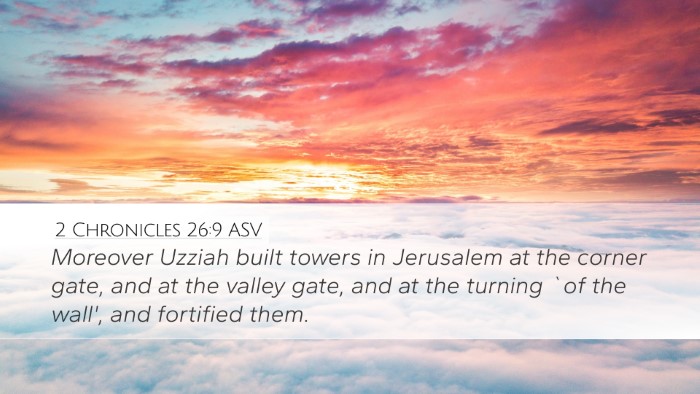 2 Chronicles 26:9 ASV Bible Verse Image