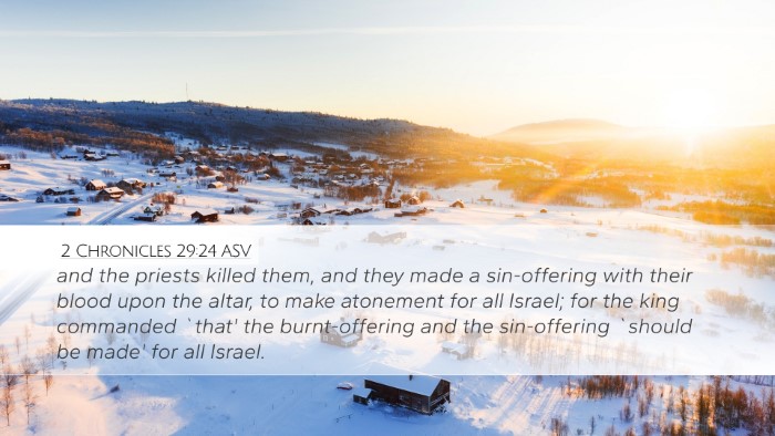 2 Chronicles 29:24 ASV Bible Verse Image