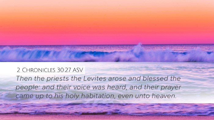 2 Chronicles 30:27 ASV Bible Verse Image