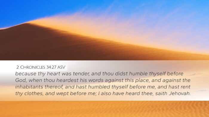 2 Chronicles 34:27 ASV Bible Verse Image