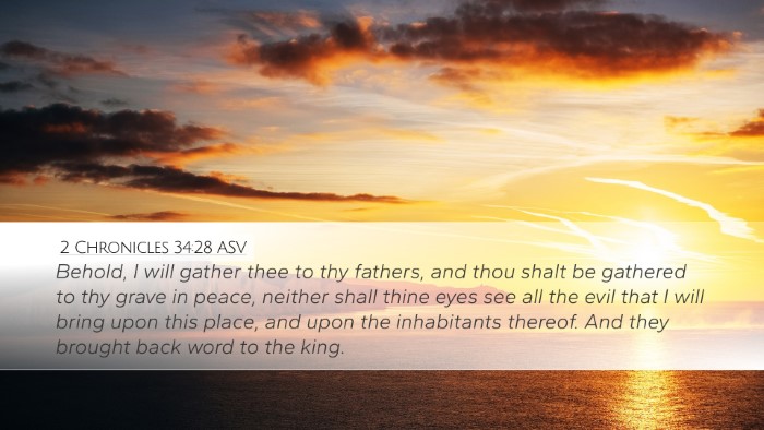 2 Chronicles 34:28 ASV Bible Verse Image