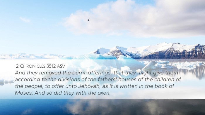 2 Chronicles 35:12 ASV Bible Verse Image