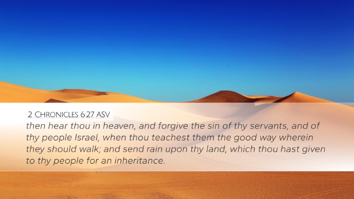 2 Chronicles 6:27 ASV Bible Verse Image