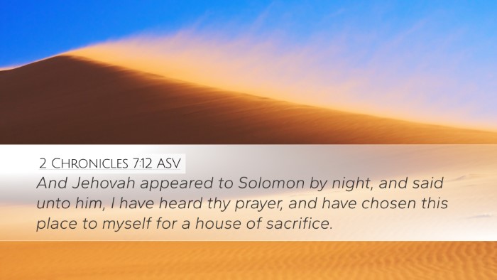 2 Chronicles 7:12 ASV Bible Verse Image