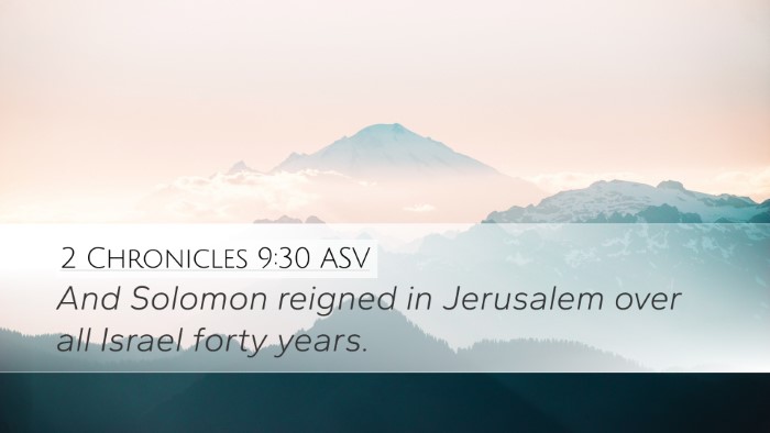2 Chronicles 9:30 ASV Bible Verse Image