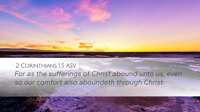 2 Corinthians 1:5 ASV Bible Verse Image