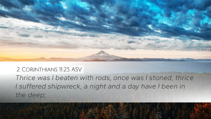 2 Corinthians 11:25 ASV Desktop Wallpaper - Thrice was I beaten with rods, once was I stoned, - Desktop Bible Verse Wallpaper