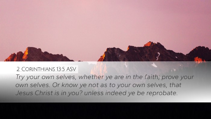2 Corinthians 13:5 ASV Bible Verse Image