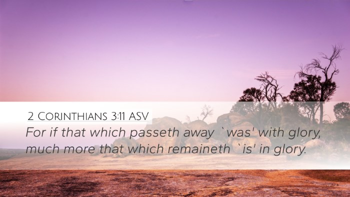 2 Corinthians 3:11 ASV Desktop Wallpaper - For if that which passeth away `was' with glory, - Desktop Bible Verse Wallpaper