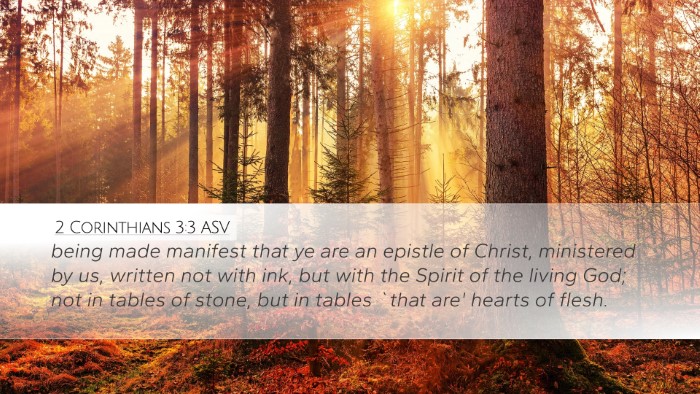 2 Corinthians 3:3 ASV Bible Verse Image