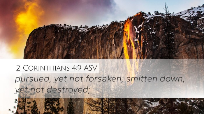 2 Corinthians 4:9 ASV Bible Verse Image