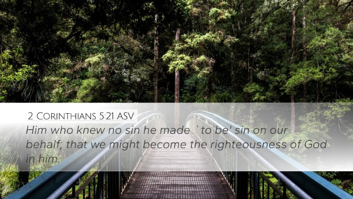 2 Corinthians 5:21 ASV Bible Verse Image