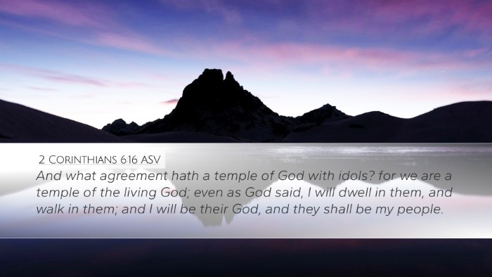 2 Corinthians 6:16 ASV Bible Verse Image