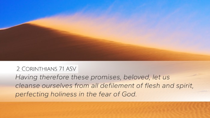 2 Corinthians 7:1 ASV Bible Verse Image