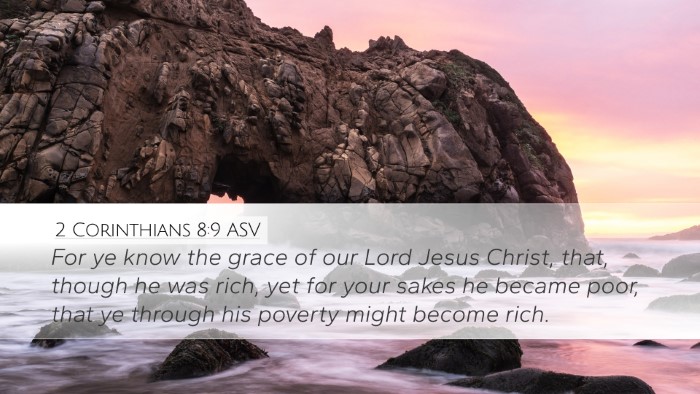 2 Corinthians 8:9 ASV Bible Verse Image