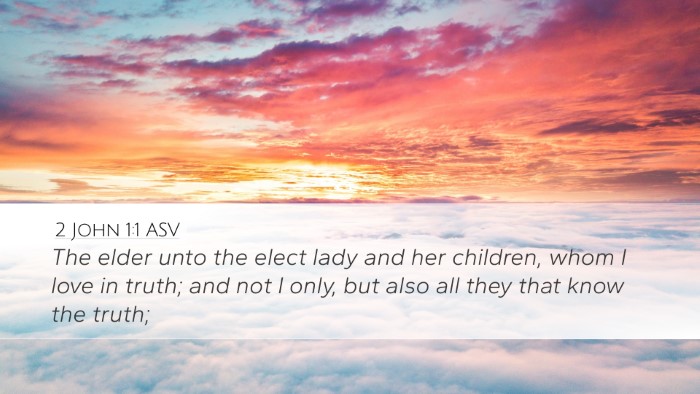 2 John 1:1 ASV Bible Verse Image