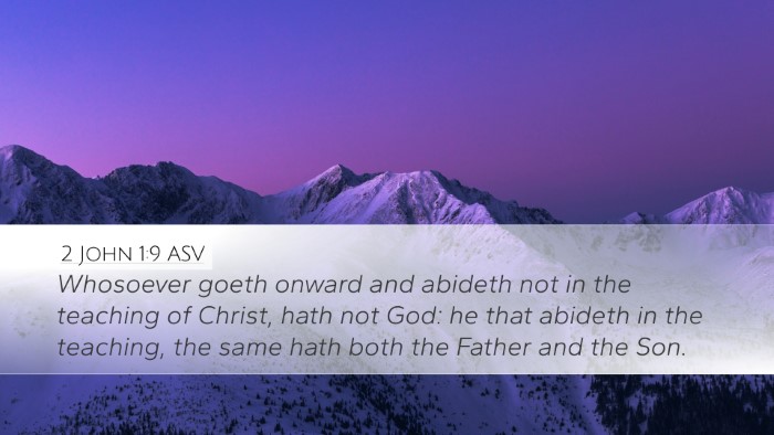 2 John 1:9 ASV Bible Verse Image