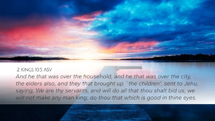 2 Kings 10:5 ASV Desktop Wallpaper - And he that was over the household, and he that - Desktop Bible Verse Wallpaper