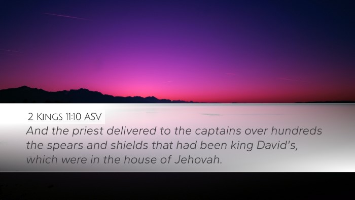 2 Kings 11:10 ASV Bible Verse Image