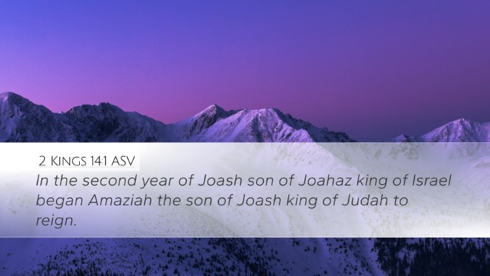 2 Kings 14:1 ASV Desktop Wallpaper - In the second year of Joash son of Joahaz king of - Desktop Bible Verse Wallpaper