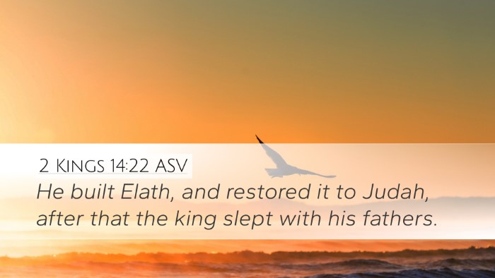 2 Kings 14:22 ASV Bible Verse Image
